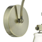 Curtis Wall Light Antique Brass & Champagne Glass<br>Antique Brass