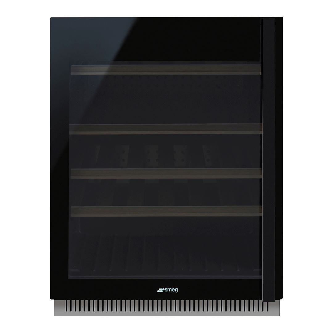 Smeg CVI638LN3 Dolce Stil Novo Under Counter Wine Cooler with Left Hand Hinge Eclipse Glass