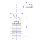 McAlpine Brass Swivel Basin Plug - Chrome