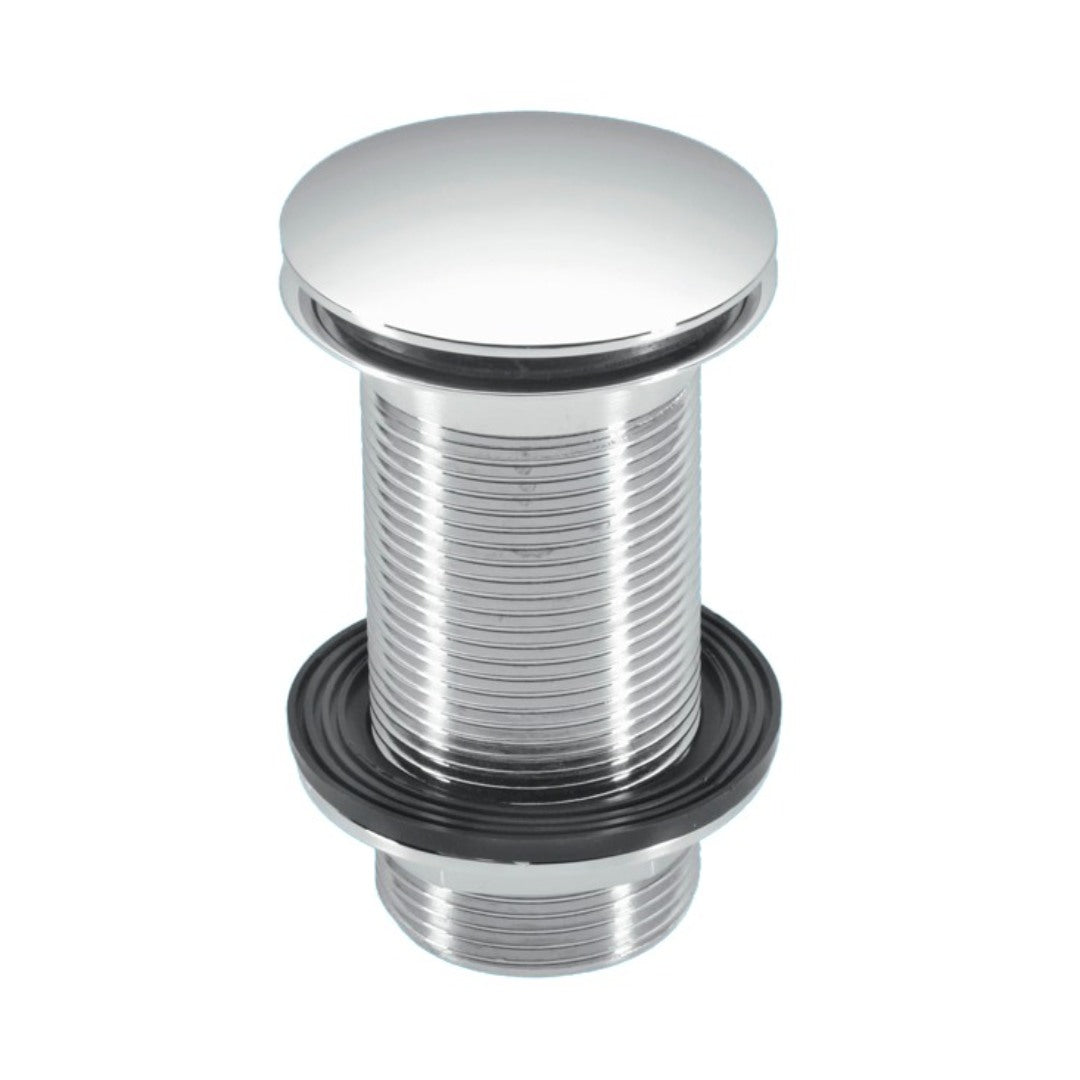 McAlpine Unslotted Brass Clicker Basin Plug - Chrome