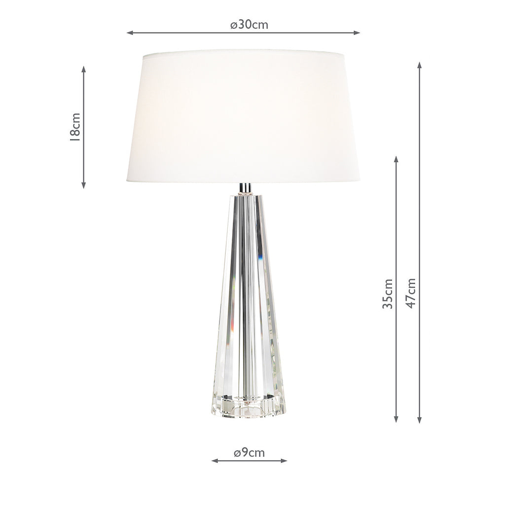 Cyprus Table Lamp Crystal With Shade <br>Crystal