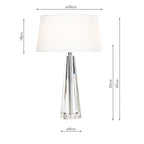 Cyprus Table Lamp Crystal With Shade <br>Crystal