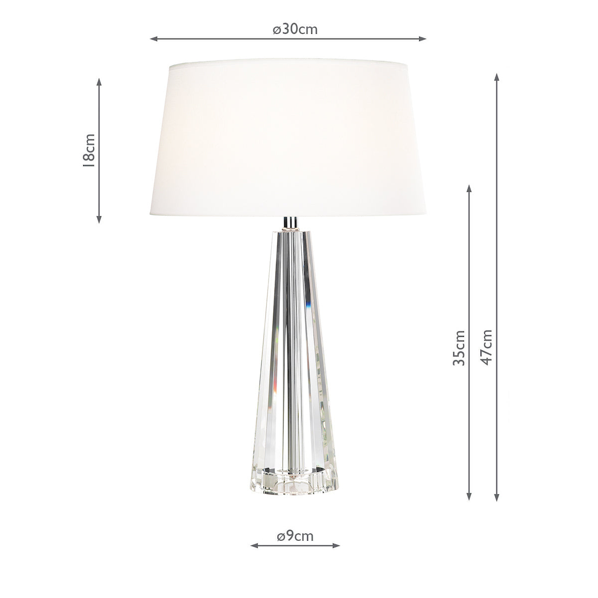 Cyprus Table Lamp Crystal With Shade <br>Crystal