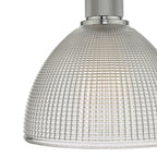 Cytheria 1 Light Pendant Chrome And Clear Glass<br>Ribbed Glass