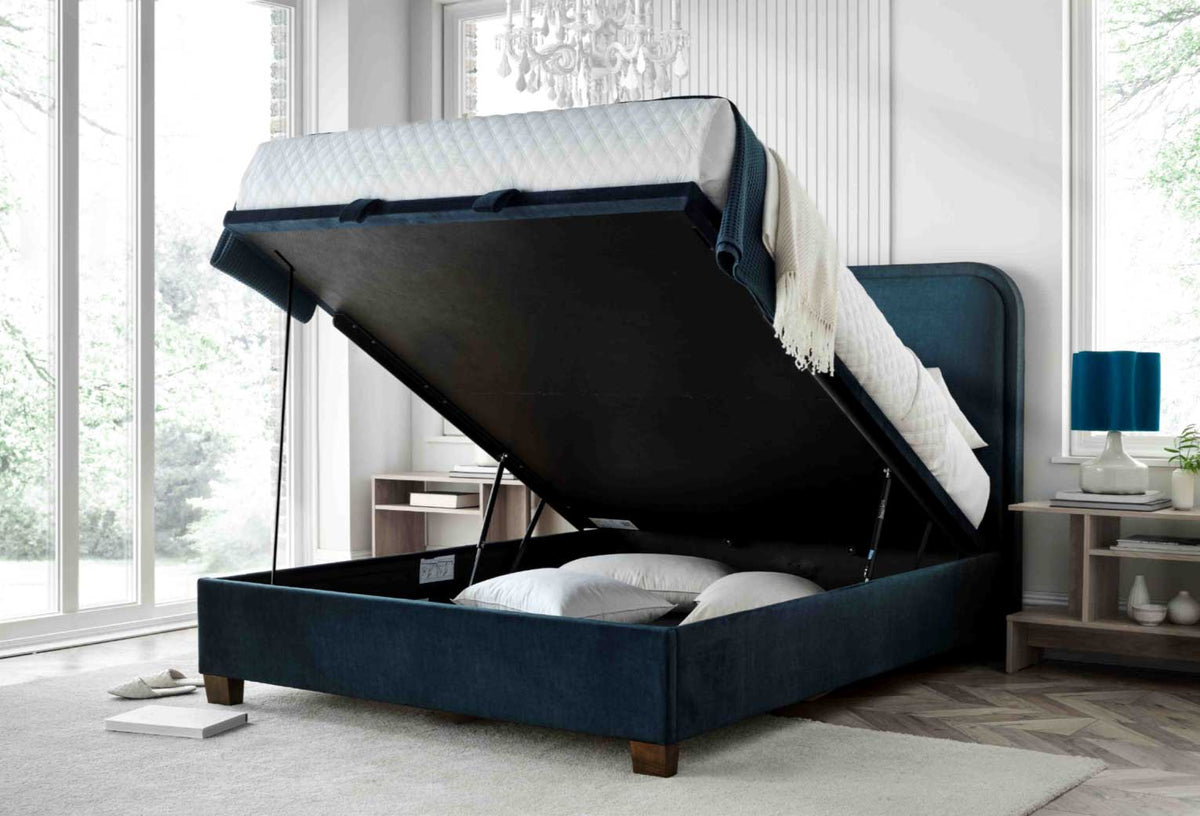 Clifford Ottoman in Deep Ocean Blue - King 5'0