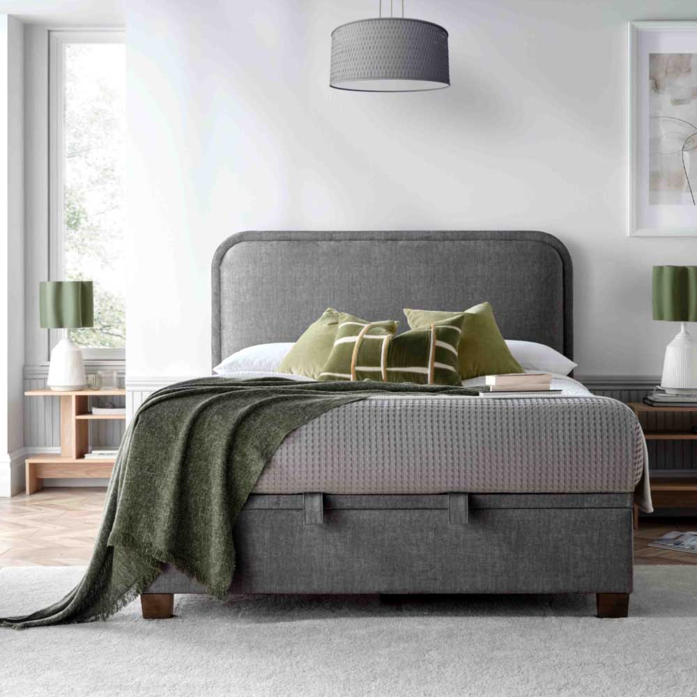 Clifford Ottoman in Vogue Grey - Super King 6'0