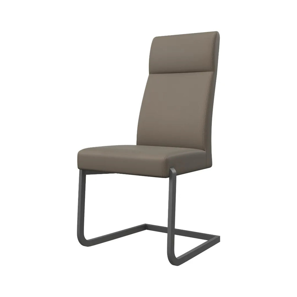 Dante Dining Chair Taupe With Grey Frame - Pair