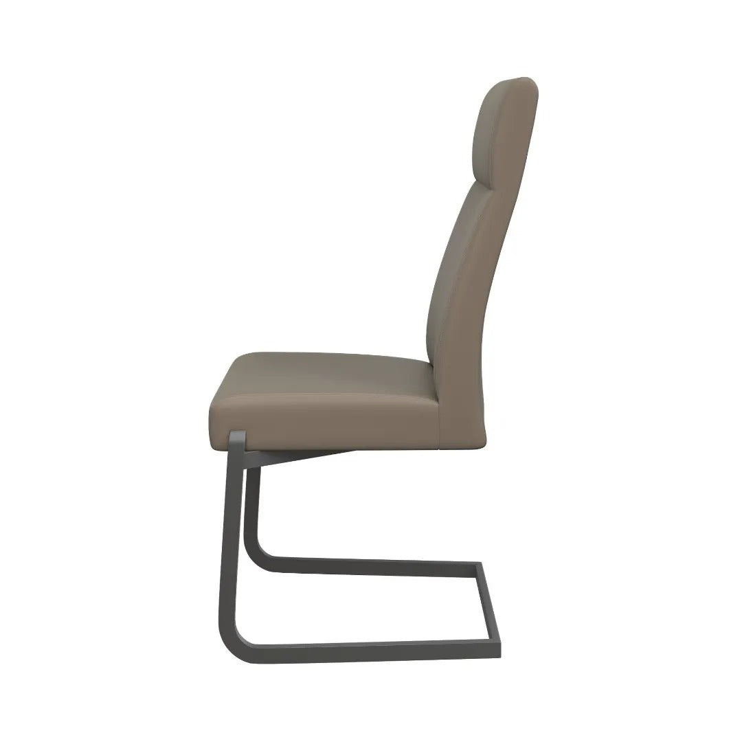 Dante Dining Chair Taupe With Grey Frame - Pair