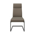 Dante Dining Chair Taupe With Grey Frame - Pair
