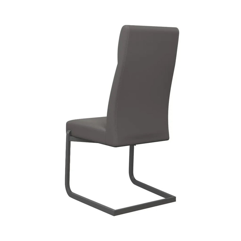 Dante Dining Chair Grey With Grey Frame - Pair
