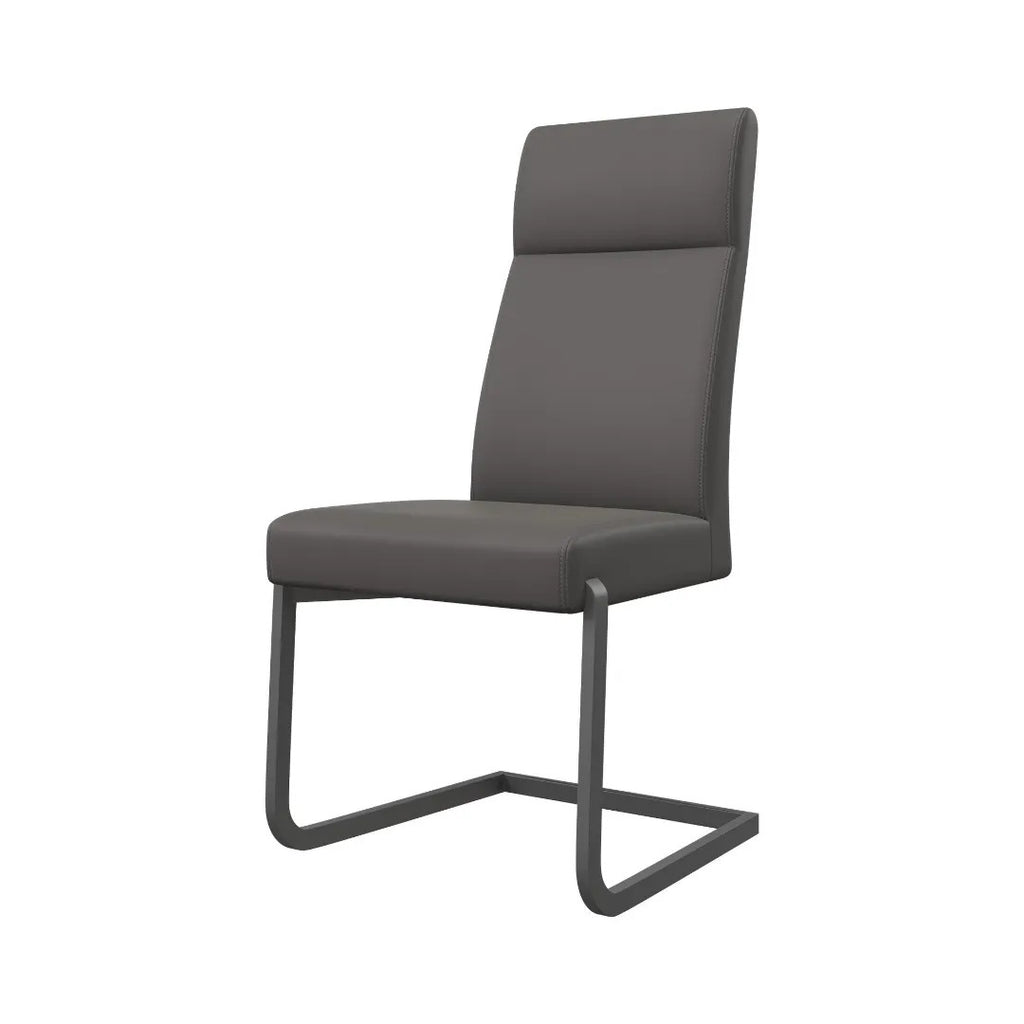 Dante Dining Chair Grey With Grey Frame - Pair