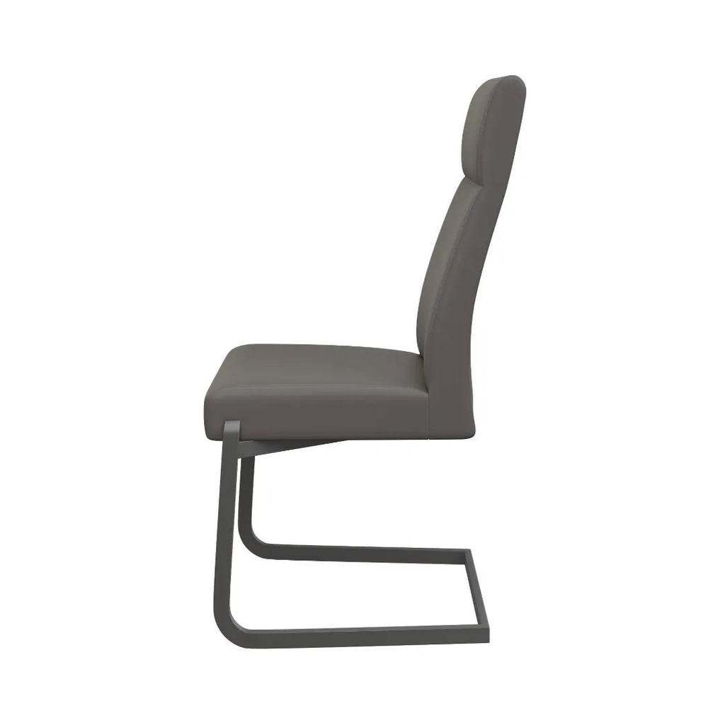 Dante Dining Chair Grey With Grey Frame - Pair