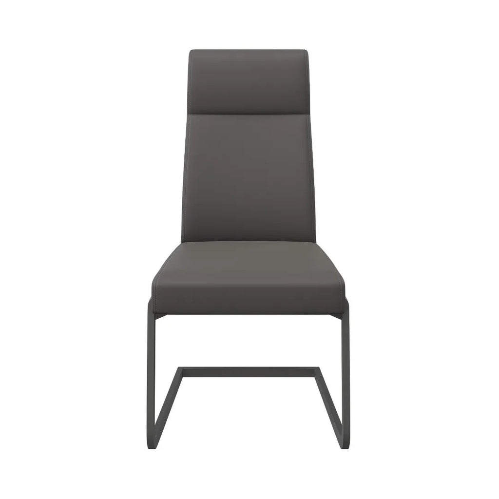 Dante Dining Chair Grey With Grey Frame - Pair