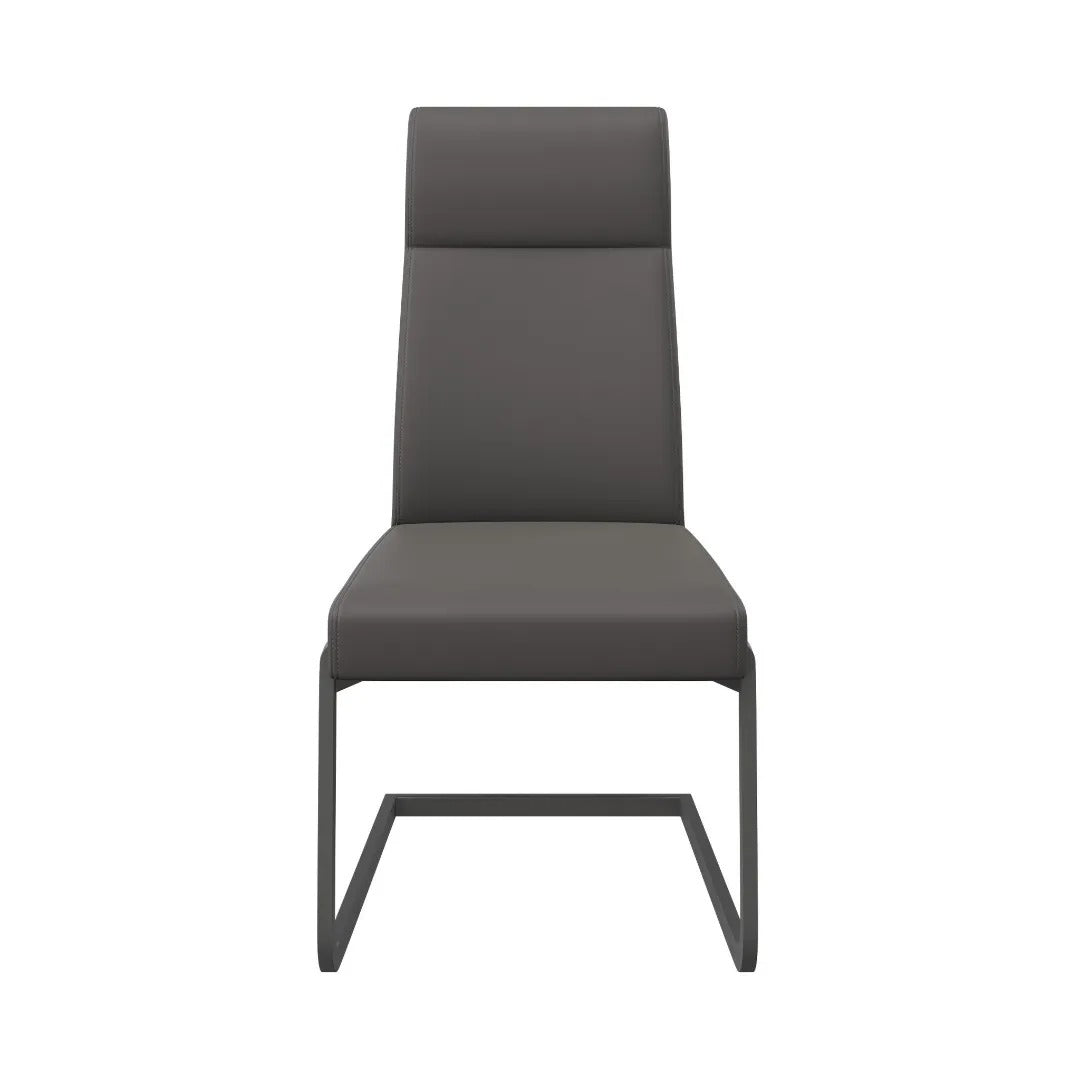 Dante Dining Chair Grey With Grey Frame - Pair