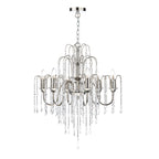 Daniella 6 Light Pendant Polished Nickel Crystal Dual Mount<br>Polished Nickel