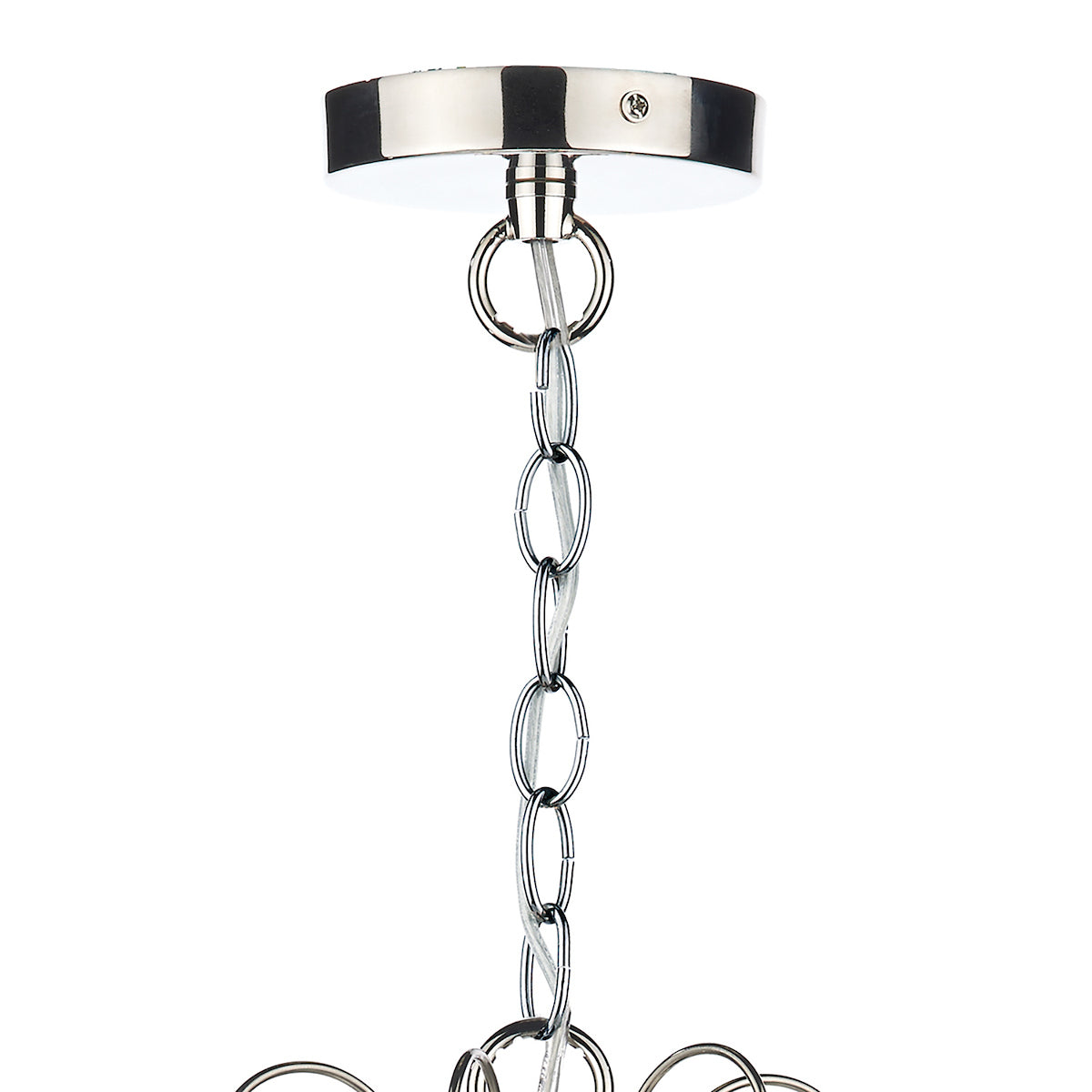 Daniella 6 Light Pendant Polished Nickel Crystal Dual Mount<br>Polished Nickel