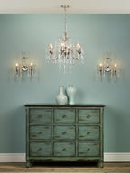 Daniella 6 Light Pendant Polished Nickel Crystal Dual Mount<br>Polished Nickel