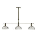 Dara 3 Light Bar Pendant Antique Brass & Glass<br>Antique Brass