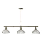 Dara 3 Light Bar Pendant Antique Brass & Glass<br>Antique Brass