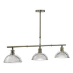 Dara 3 Light Bar Pendant Antique Brass & Glass<br>Antique Brass