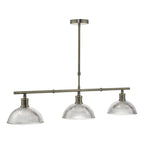 Dara 3 Light Bar Pendant Antique Brass & Glass<br>Antique Brass