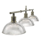 Dara 3 Light Bar Pendant Antique Brass & Glass<br>Antique Brass