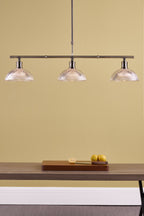 Dara 3 Light Bar Pendant Antique Brass & Glass<br>Antique Brass