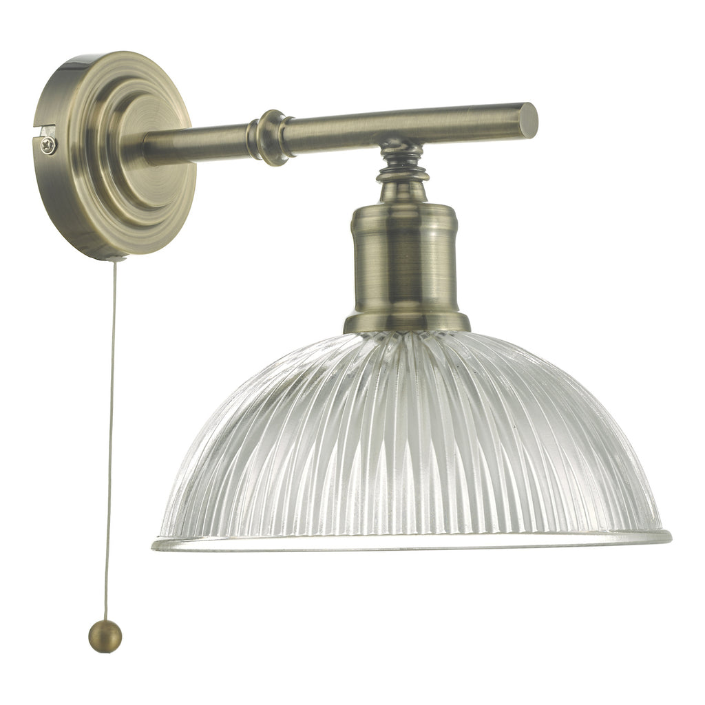 Dara Wall Light Antique Brass & Glass<br>Antique Brass