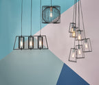 Dax 3 Light Bar Pendant Black & Polished Chrome<br>Matt Black
