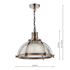 Debut 1 Light Pendant Brushed Antique Copper<br>Antique Copper