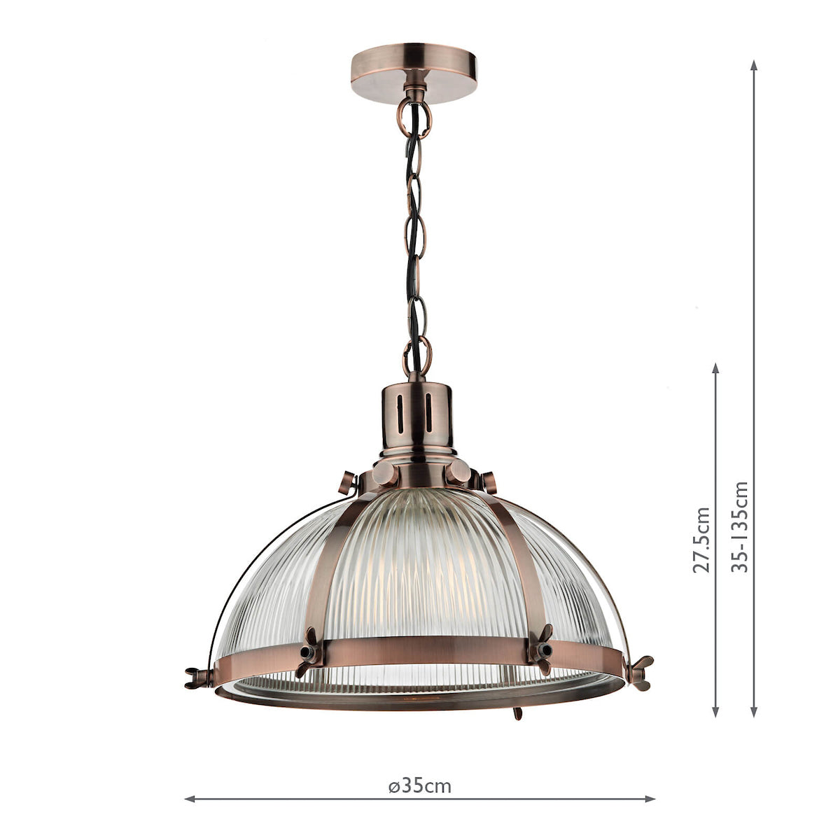 Debut 1 Light Pendant Brushed Antique Copper<br>Antique Copper