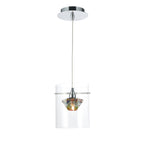 Decade 1 Light Pendant Polished Chrome/Clear<br>Polished Chrome