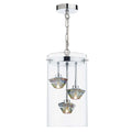 Decade 3 Light Pendant Polished Chrome Glass<br>Polished Chrome