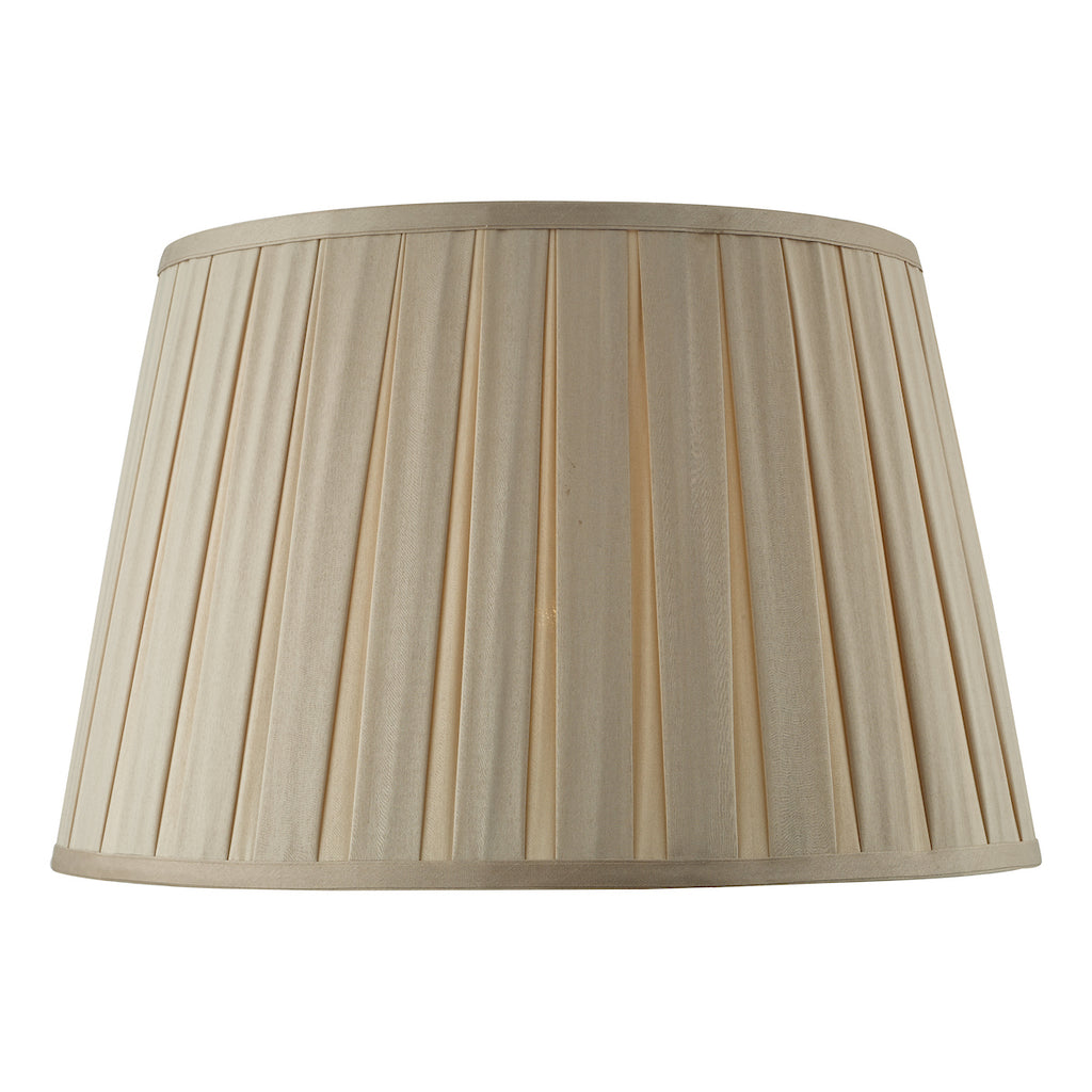 Degas Taupe Faux Silk Tapered Drum Shade 45cm<br>Taupe