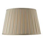 Degas Taupe Faux Silk Tapered Drum Shade 45cm<br>Taupe