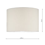 Delta Ivory Cotton Drum Shade 38cm<br>Ivory