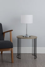 Delta Table Lamp Polished Chrome With Shade <br>Polished Chrome