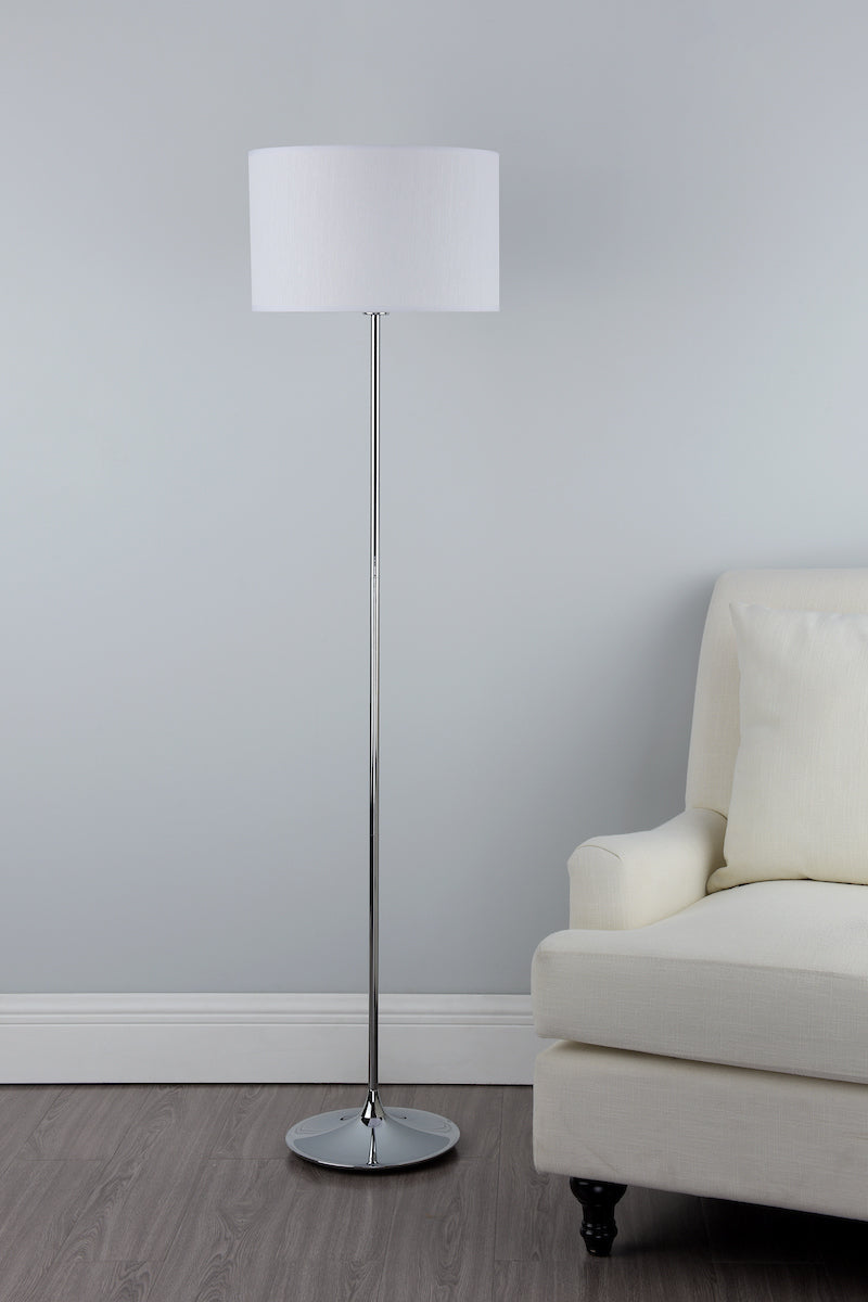 Delta Floor Lamp Polished Chrome With Shade <br>Polished Chrome