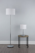 Delta Floor Lamp Polished Chrome With Shade <br>Polished Chrome
