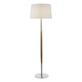 Detroit Floor Lamp Satin Nickel Walnut Detail Base Only<br>Satin Nickel