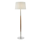 Detroit Floor Lamp Satin Nickel Walnut Detail Base Only<br>Satin Nickel