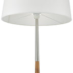 Detroit Floor Lamp Satin Nickel Walnut Detail Base Only<br>Satin Nickel