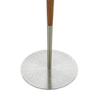 Detroit Floor Lamp Satin Nickel Walnut Detail Base Only<br>Satin Nickel
