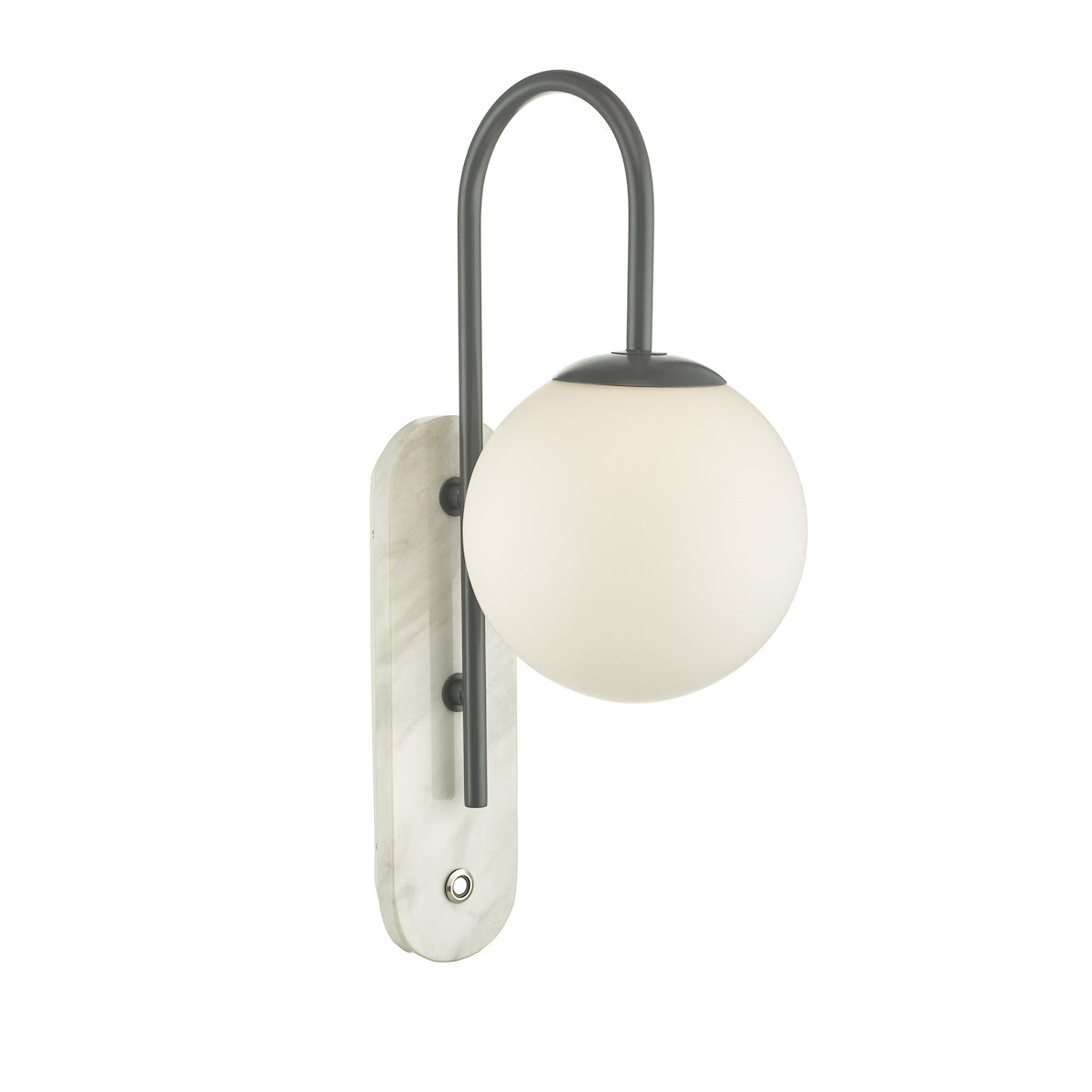 Deuce Bathroom Wall Light Marble Opal Glass IP44<br>Marble Polished Stone