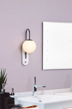 Deuce Bathroom Wall Light Marble Opal Glass IP44<br>Marble Polished Stone