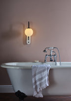 Deuce Bathroom Wall Light Marble Opal Glass IP44<br>Marble Polished Stone