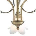 Doublet 3 Light Semi Flush Antique Brass complete with Alabaster Glass<br>Antique Brass