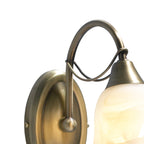 Doublet Wall Light Antique Brass Alabaster Glass<br>Antique Brass