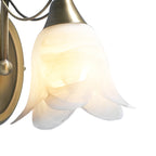 Doublet Wall Light Antique Brass Alabaster Glass<br>Antique Brass