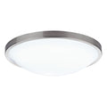 Dover Bathroom Flush Satin Chrome White Acrylic IP44 <br> Satin Chrome